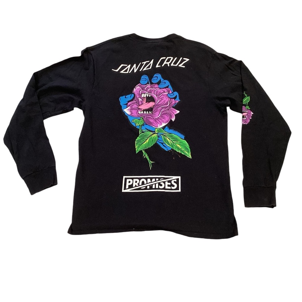 Santa Cruz Broken Promises Capsule Collection Long Sleeve Black TShirt Size Med‎